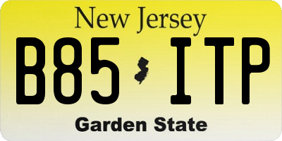 NJ license plate B85ITP
