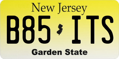 NJ license plate B85ITS