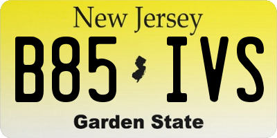 NJ license plate B85IVS