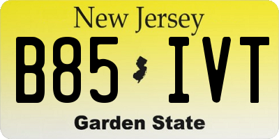 NJ license plate B85IVT