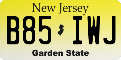 NJ license plate B85IWJ
