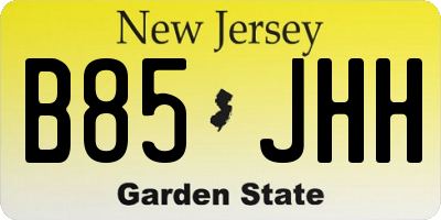 NJ license plate B85JHH