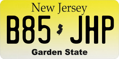 NJ license plate B85JHP