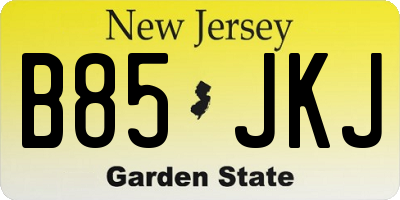 NJ license plate B85JKJ