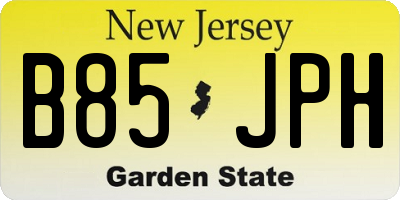 NJ license plate B85JPH