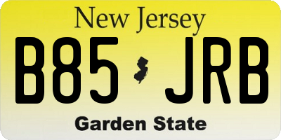 NJ license plate B85JRB
