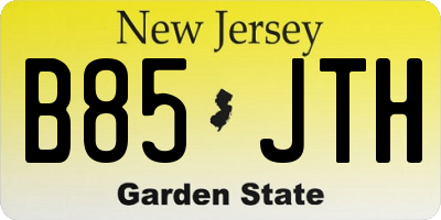 NJ license plate B85JTH