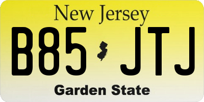 NJ license plate B85JTJ