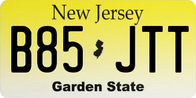 NJ license plate B85JTT