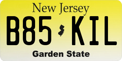 NJ license plate B85KIL