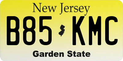 NJ license plate B85KMC
