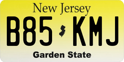 NJ license plate B85KMJ
