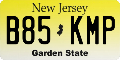 NJ license plate B85KMP