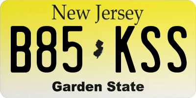 NJ license plate B85KSS