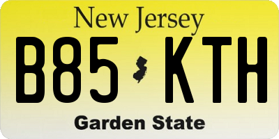 NJ license plate B85KTH