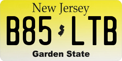 NJ license plate B85LTB
