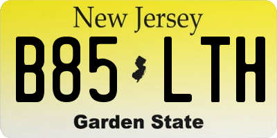 NJ license plate B85LTH