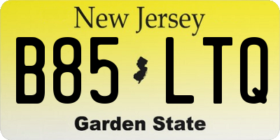 NJ license plate B85LTQ