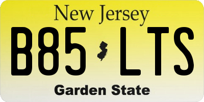 NJ license plate B85LTS