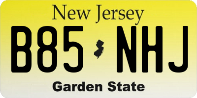 NJ license plate B85NHJ