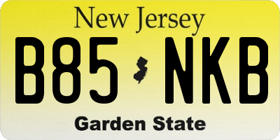 NJ license plate B85NKB