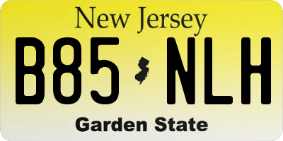 NJ license plate B85NLH
