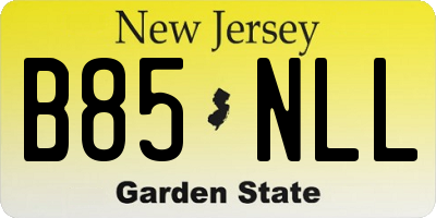 NJ license plate B85NLL