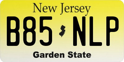 NJ license plate B85NLP