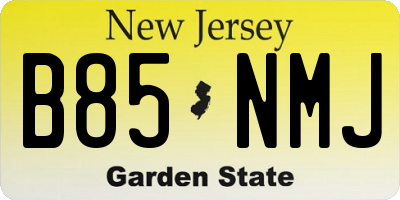 NJ license plate B85NMJ