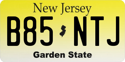 NJ license plate B85NTJ