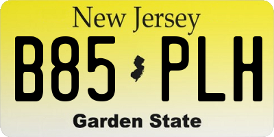 NJ license plate B85PLH