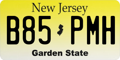 NJ license plate B85PMH