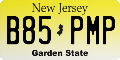 NJ license plate B85PMP