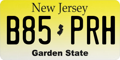 NJ license plate B85PRH
