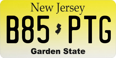 NJ license plate B85PTG