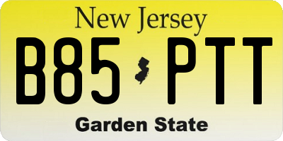 NJ license plate B85PTT