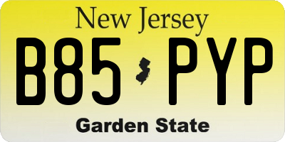 NJ license plate B85PYP