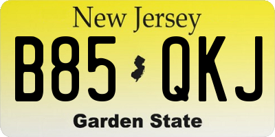 NJ license plate B85QKJ