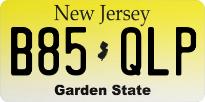NJ license plate B85QLP