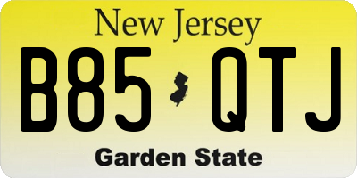 NJ license plate B85QTJ