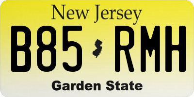 NJ license plate B85RMH