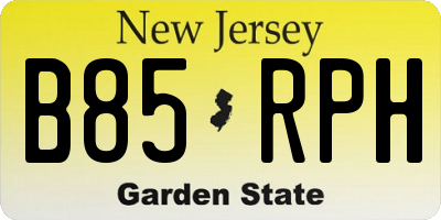 NJ license plate B85RPH