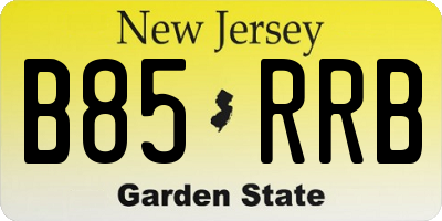 NJ license plate B85RRB