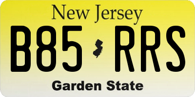 NJ license plate B85RRS