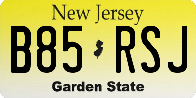 NJ license plate B85RSJ