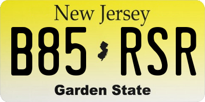 NJ license plate B85RSR