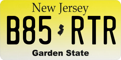 NJ license plate B85RTR