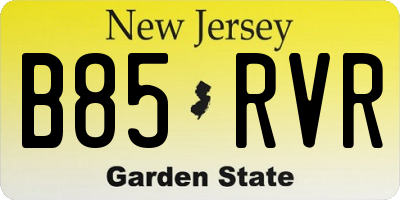 NJ license plate B85RVR