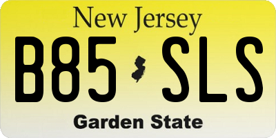 NJ license plate B85SLS