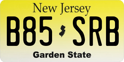 NJ license plate B85SRB